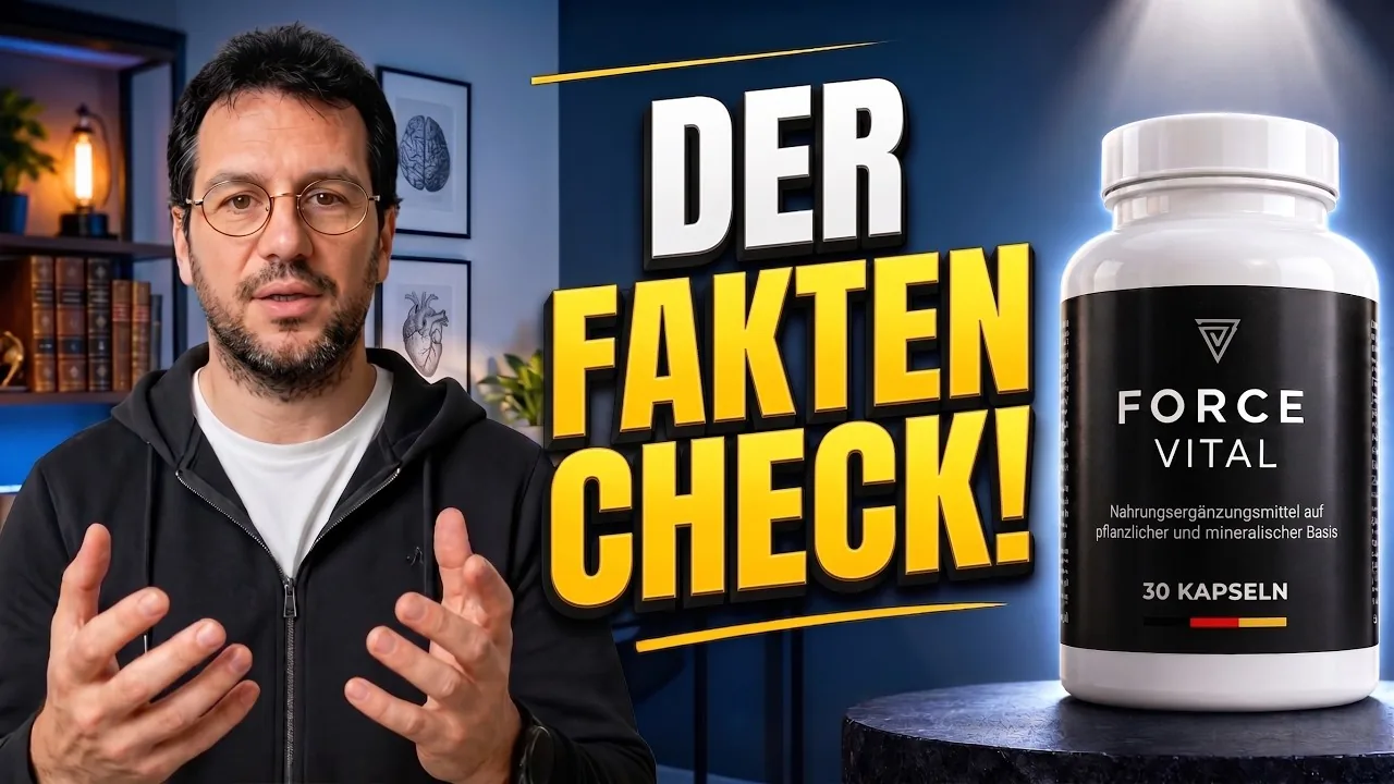 ForceVital Faktencheck im Video, Flasche mit 30 Kapseln